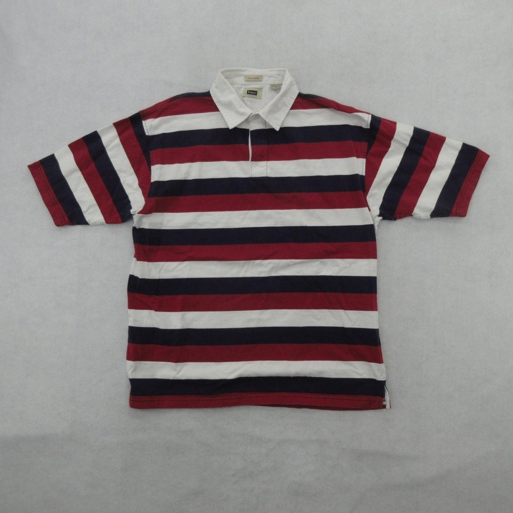 Haggar Polo Shirt Mens Large Multicolor Striped Cotton Stain Release Casual